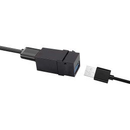Connettore Keystone USB3.2 tipo A Femmina/Femmina 1,45 cm Nero