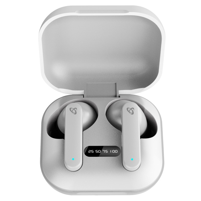 Auricolari Bluetooth v5.1 con Custodia di Ricarica Bianco Auricolari Bluetooth v5.1 con Custodia di Ricarica Bianco