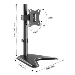 Stand da Scrivania per 1 Monitor LCD 17-32" con base h.366mm