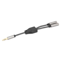 Cavo adattatore per cuffie con Splitter audio Stereo AUX 15cm