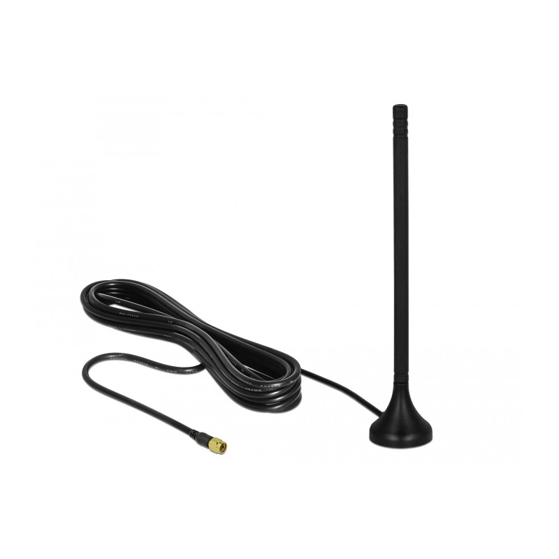 Antenna LTE Omnidirezionale Fissa SMA 3-5dBi 12,5cm Cavo RG-174 A/U