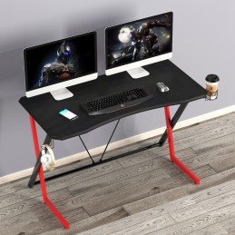 Scrivania Gaming Ergonomica Tavolo Gioco con Porta Bicchiere e Cuffie