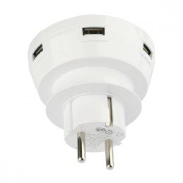 Adattatore con 1 Presa USB-C, 3 Prese USB-A e presa Schuko
