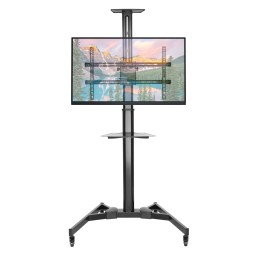 Supporto da Pavimento con Mensola TV/LED/LCD 37"-70" Nero