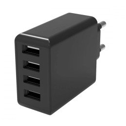 Caricatore da Muro a 4 porte con USB tipo A 24W