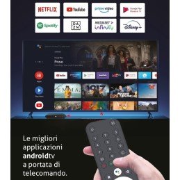 Decoder Smart AndroidTV BoxQ Google 4K Dolby con Dongle DVBT2