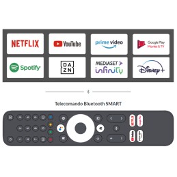 Decoder Smart AndroidTV BoxQ Google 4K Dolby con Dongle DVBT2