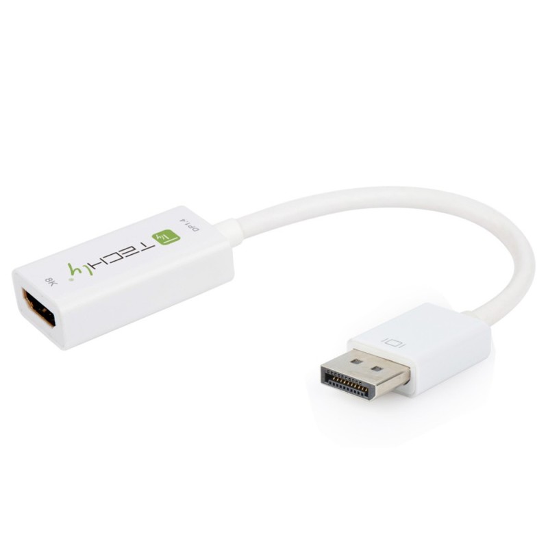 Adattatore DisplayPort 1.4 a HDMI 8K Bianco Adattatore DisplayPort 1.4 a HDMI 8K Bianco