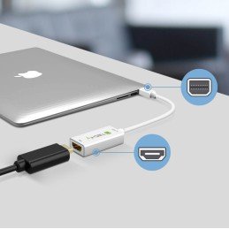 Adattatore Mini DisplayPort (Thunderbolt) 1.4 / HDMI 8K Bianco