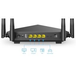 Modem Router VDSL/ADSL AC1200 Dual Band Wi-Fi Gigabit, V12