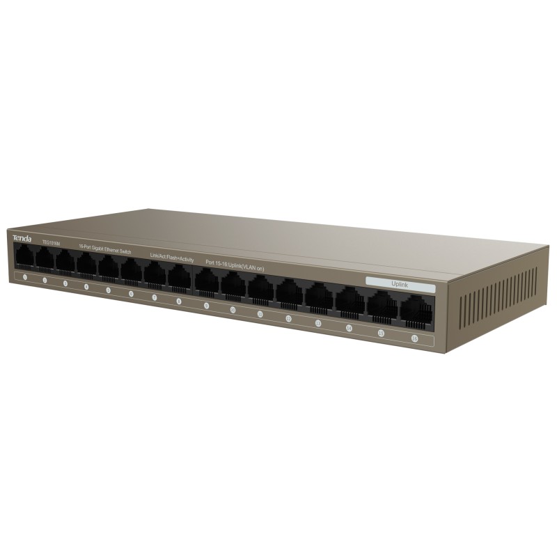 Switch 16 porte Gigabit Ethernet 2000Mbps, TEG1016M